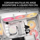 CORSAIR NAUTILUS 360 RS ARGB Raffreddatore CPU a Liquido – 360mm AIO – Connessione Diretta alla Scheda Madre – Intel LGA 1851/1700, AMD AM5/AM4 – 3x RS120 ARGB Ventilatori Inclusi – Bianco