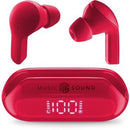 Cellularline MS Auricolari Slide 3EQ Modes LCD TWS BT Rosso-0