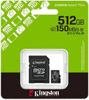 Kingston Micro SD 512GB Cl10 Canvas S.Plus SDCS3/512GB +Ad.SD-0