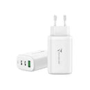 Techmade 65W Caricatore Universale GaN USB-C + USB-A White-0