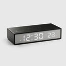 Techmade Clock Sveglia con Ricarica Wireless Smartphone 15W Nera