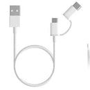 Xiaomi Cavo Mi 2 in 1 da USB a microUSB/Type-C 30cm White-0
