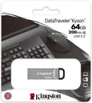 Kingston Pendrive USB-A 3.264GB DTKN/64GB Kyson Argento-0