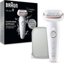 Braun Epilatore Elettrico Silk-�pil 9 Wet & Dry SES9000 Bianco/Rosa