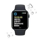 Apple Watch SE GPS 44mm Cassa in Alluminio color Mezzanotte con Cinturino Sport Band Mezzanotte Versione 2022 - Regular - bigeshop