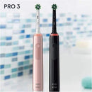 Oral-B Pro 3-3900N Spazzolino Elettrico 2 Spazzolini Nero e Rosa - bigeshop
